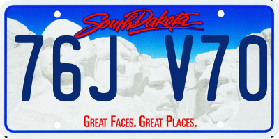 SD license plate 76JV70