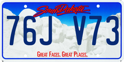 SD license plate 76JV73