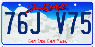 SD license plate 76JV75