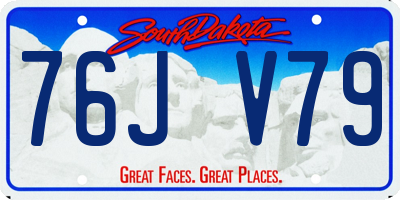 SD license plate 76JV79