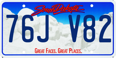 SD license plate 76JV82