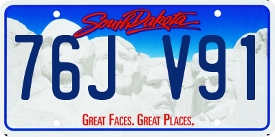 SD license plate 76JV91