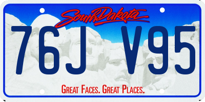SD license plate 76JV95