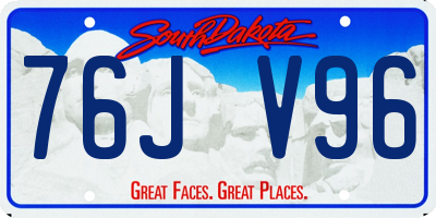 SD license plate 76JV96