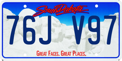 SD license plate 76JV97