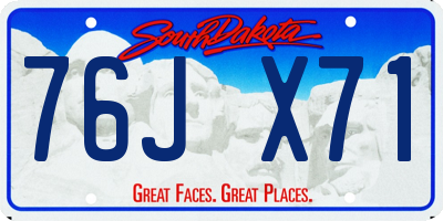 SD license plate 76JX71