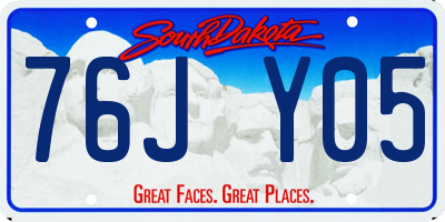 SD license plate 76JY05