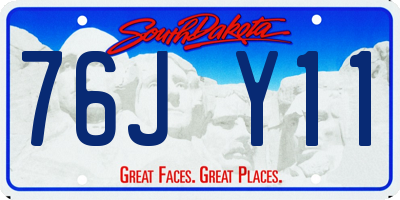 SD license plate 76JY11