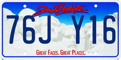 SD license plate 76JY16