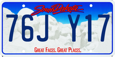 SD license plate 76JY17