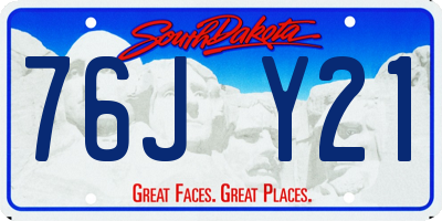 SD license plate 76JY21
