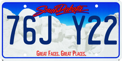 SD license plate 76JY22