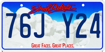 SD license plate 76JY24