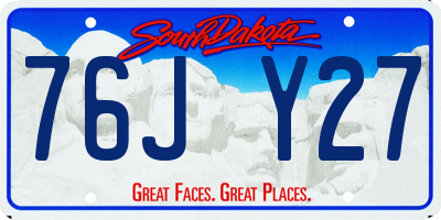 SD license plate 76JY27
