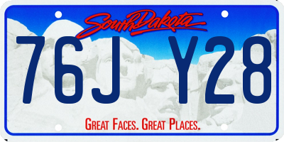 SD license plate 76JY28