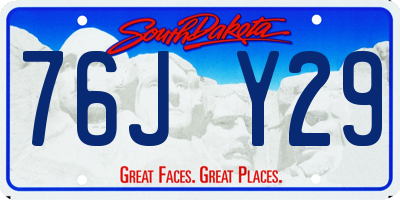SD license plate 76JY29