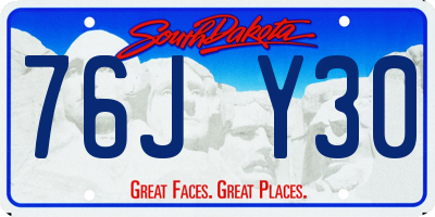 SD license plate 76JY30