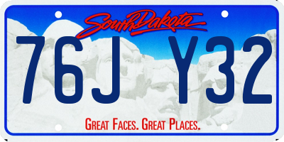 SD license plate 76JY32