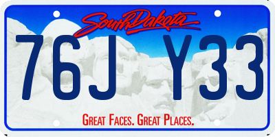 SD license plate 76JY33