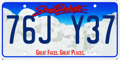 SD license plate 76JY37