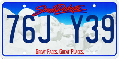 SD license plate 76JY39
