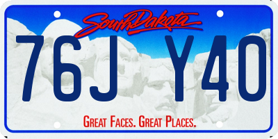 SD license plate 76JY40