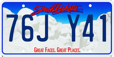 SD license plate 76JY41