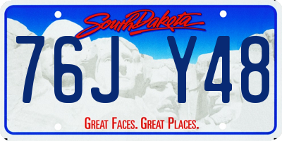 SD license plate 76JY48