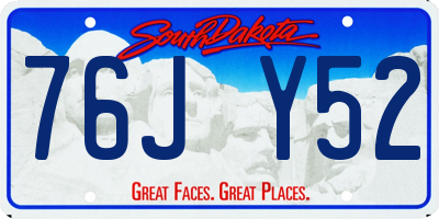 SD license plate 76JY52