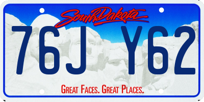 SD license plate 76JY62