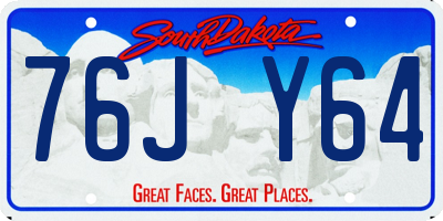 SD license plate 76JY64
