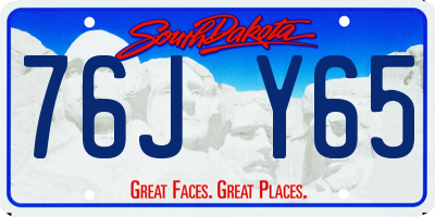 SD license plate 76JY65