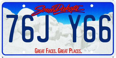 SD license plate 76JY66