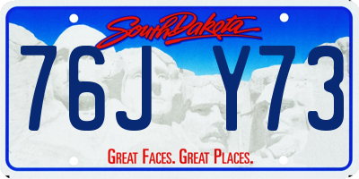 SD license plate 76JY73
