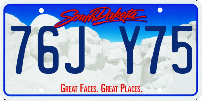 SD license plate 76JY75