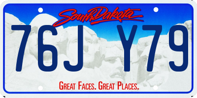 SD license plate 76JY79