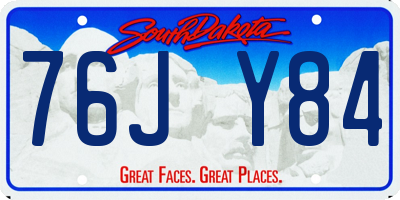 SD license plate 76JY84