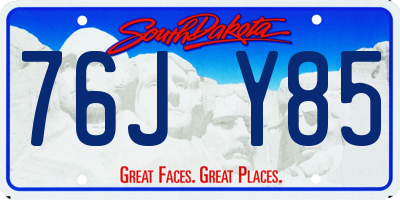 SD license plate 76JY85