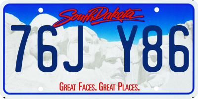 SD license plate 76JY86