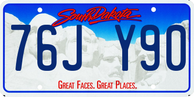 SD license plate 76JY90