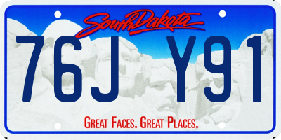 SD license plate 76JY91