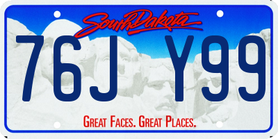 SD license plate 76JY99