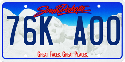 SD license plate 76KA00
