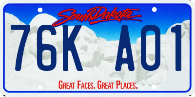 SD license plate 76KA01
