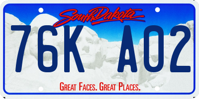 SD license plate 76KA02