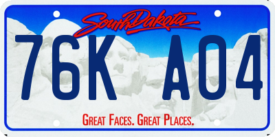 SD license plate 76KA04