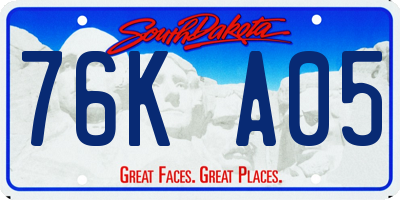 SD license plate 76KA05