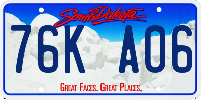 SD license plate 76KA06