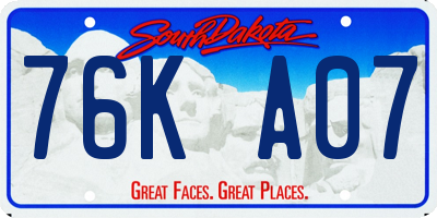 SD license plate 76KA07