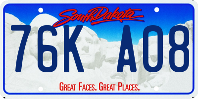 SD license plate 76KA08